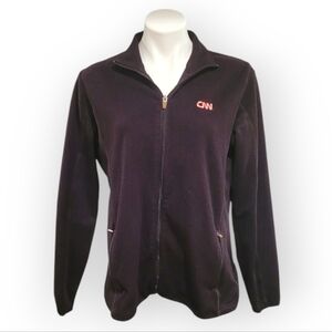 Antigua Womens Large Black Fleece CNN Jacket